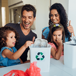 Tri des déchets famille